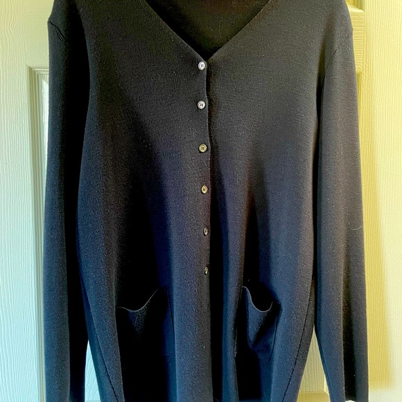 St James dark navy cardigan. - Picture 1 of 7